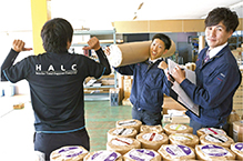 チームワークで元気よく乗り切る。／新卒採用サイト：池田ハルク
